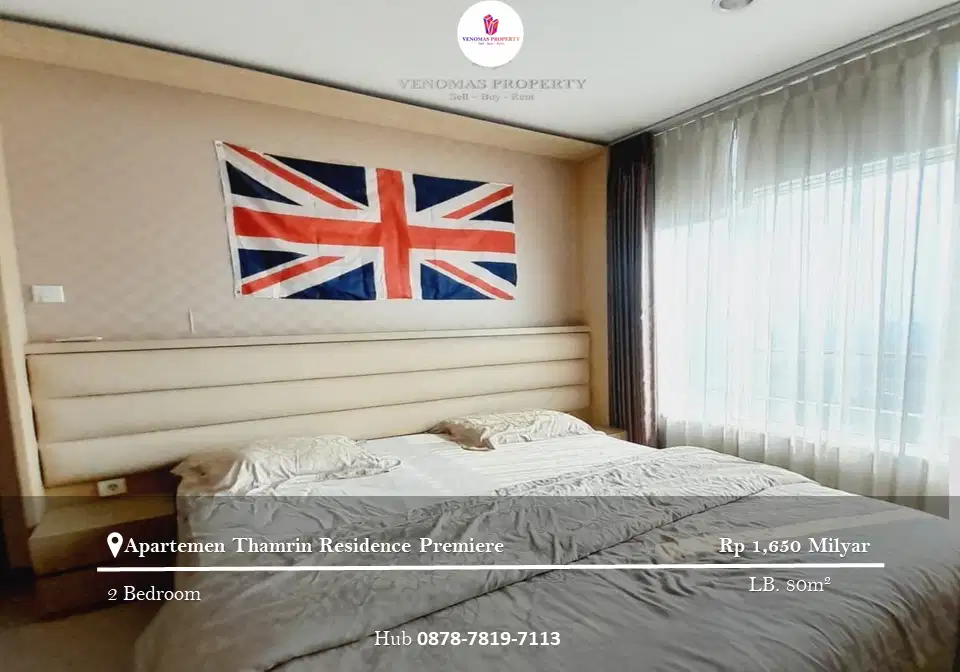 Dijual Apartement Thamrin Residence Premiere High Floor 2BR+1 Furnish