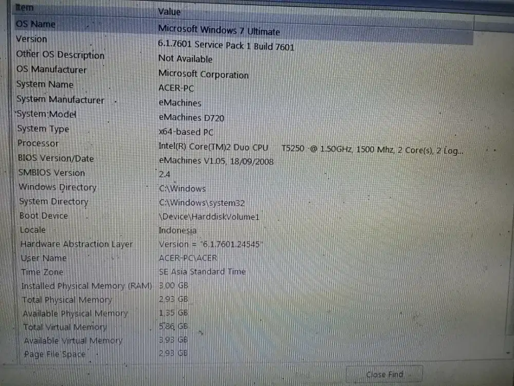 Jual Laptop Acer Emachine D720