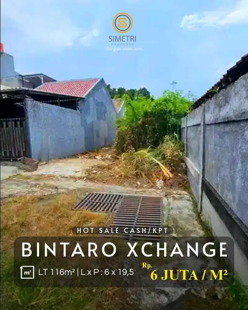 Kavling murah tepi kota area bintaro-ciputat dekat bintaro jaya