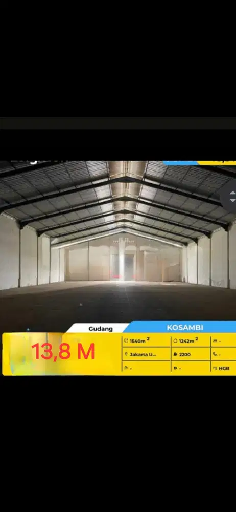 Dijual Gudang Sentra Kosambi Dadap, Kawasan Khusus Pergudangan Kab Tgr