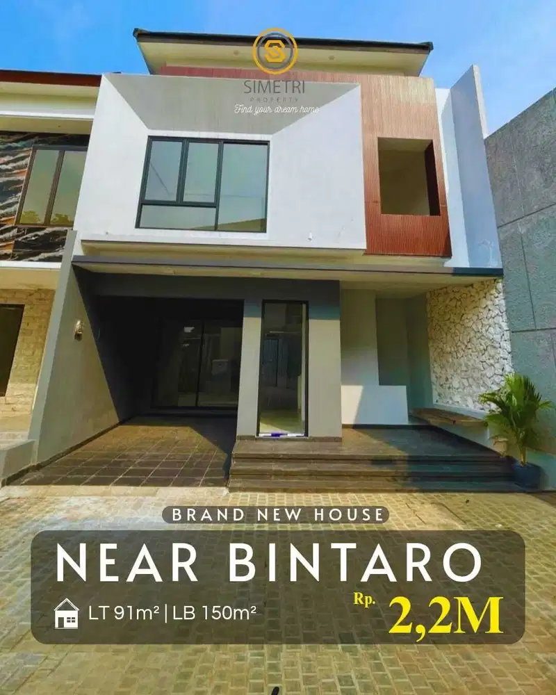 Dijual Rumah Baru Dalam Cluster di Dekat Botanica Bintaro Tangsel