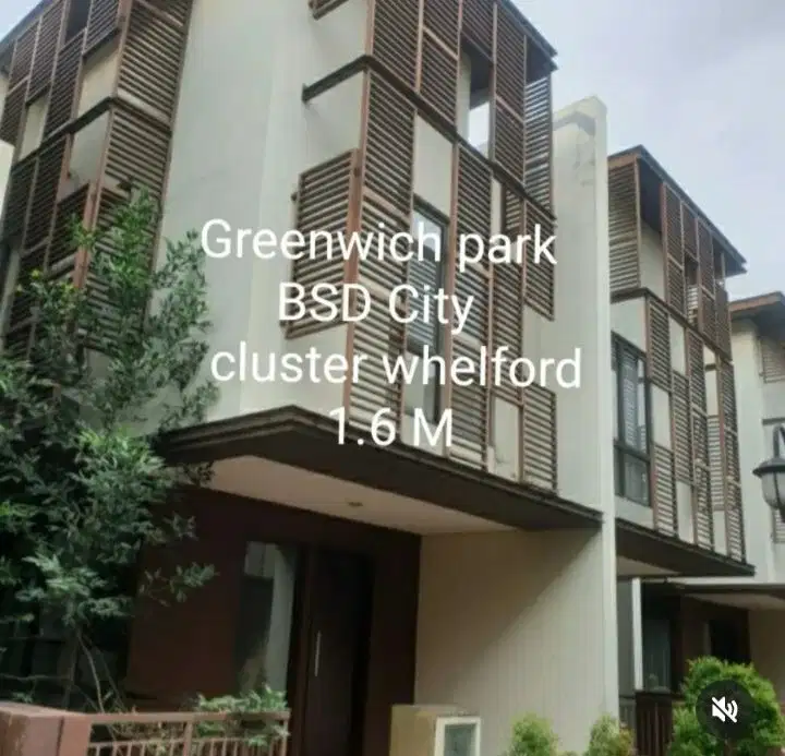 Rumah 1.6 M nego BSD CITY GREENWICH PARK LOKASI STRATEGIS