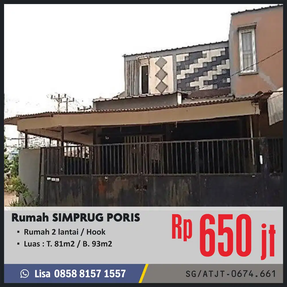 RUMAH MURAH SIMPRUG DIPORIS TANGERANG