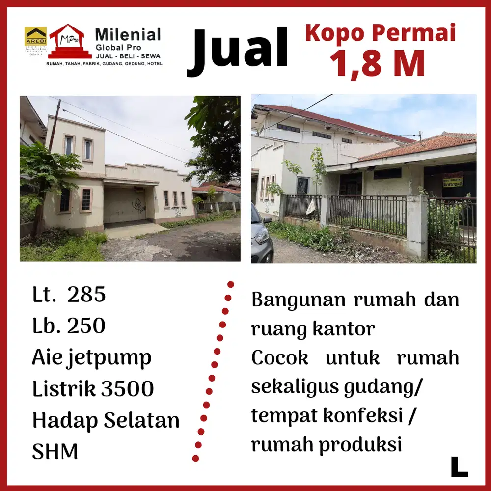 RUMAH BISA UNTUK PRODUKSI DI KOPO PERMAI