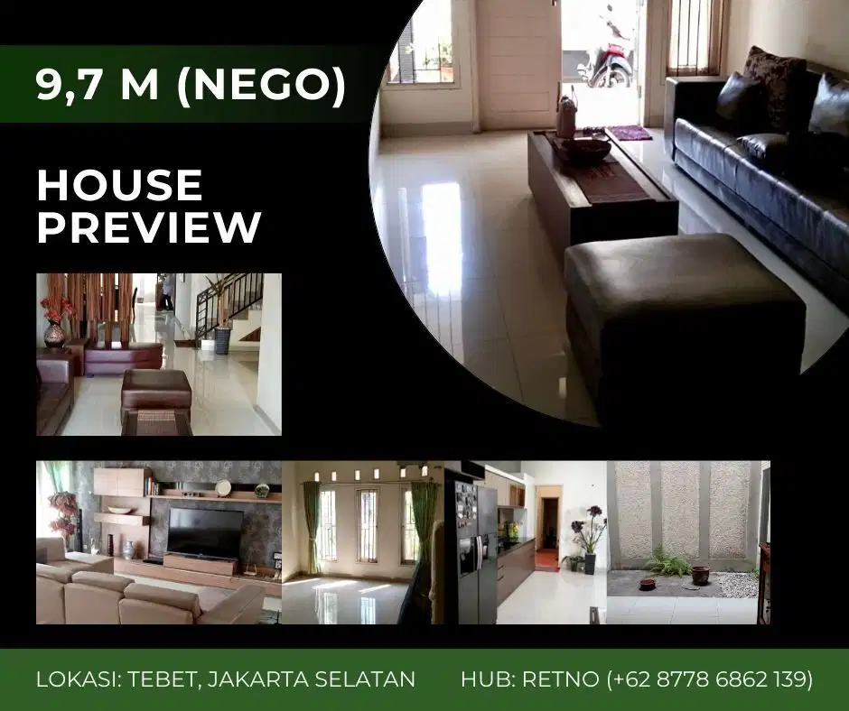Dijual Rumah Tebet Utara Dalam