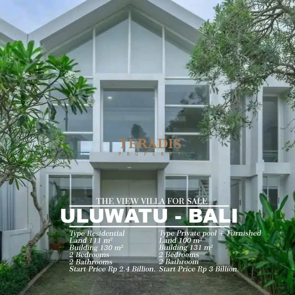 DIJUAL THE VIEW VILLA MEWAH ULUWATU - BALI