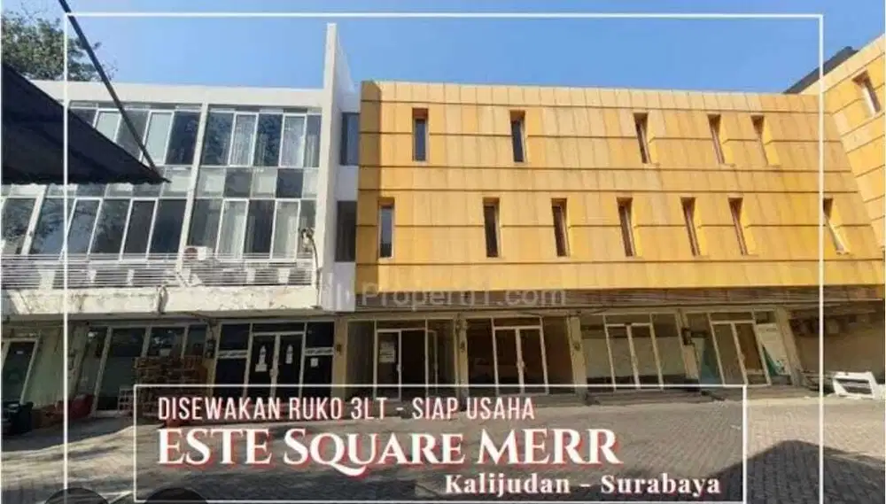 SEWA Ruko Este Square, Kosongan, 3 lantai, Raya Merr, Surabaya Timur