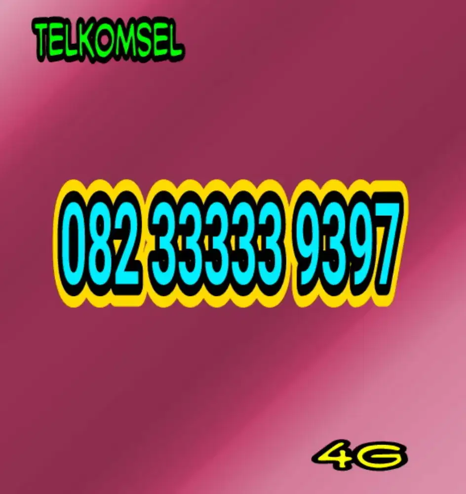 Nomer cantik Telkomsel panca 33333i