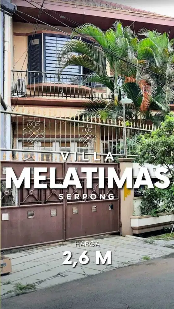 DIJUAL RUMAH CANTIK RAPIH TERAWAT DAN SIAP HUNI DI VILLA MELATI MAS