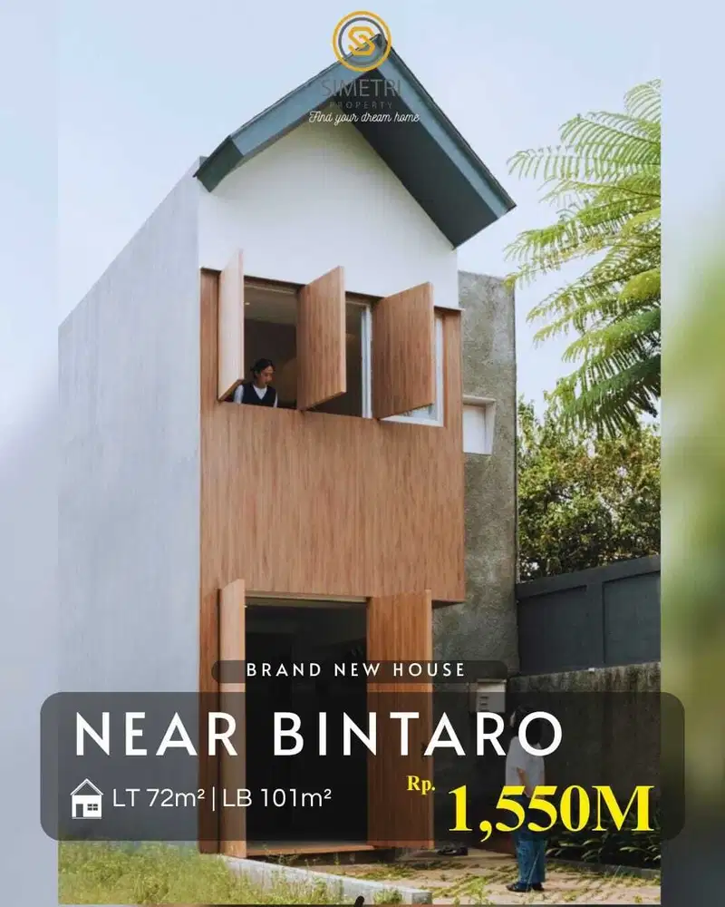 Dijual Rumah Dalam Cluster Dekat Stasiun Pondok Ranji Bintaro Tangsel