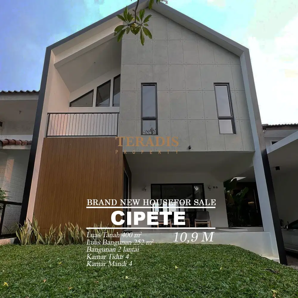 DIJUAL RUMAH BARU FULL FURNISHED KAWASAN CIPETE