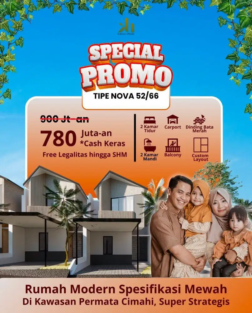 PROMO BANGET! Rumah 2 Lantai di Perumahan Permata Cimahi Padalarang
