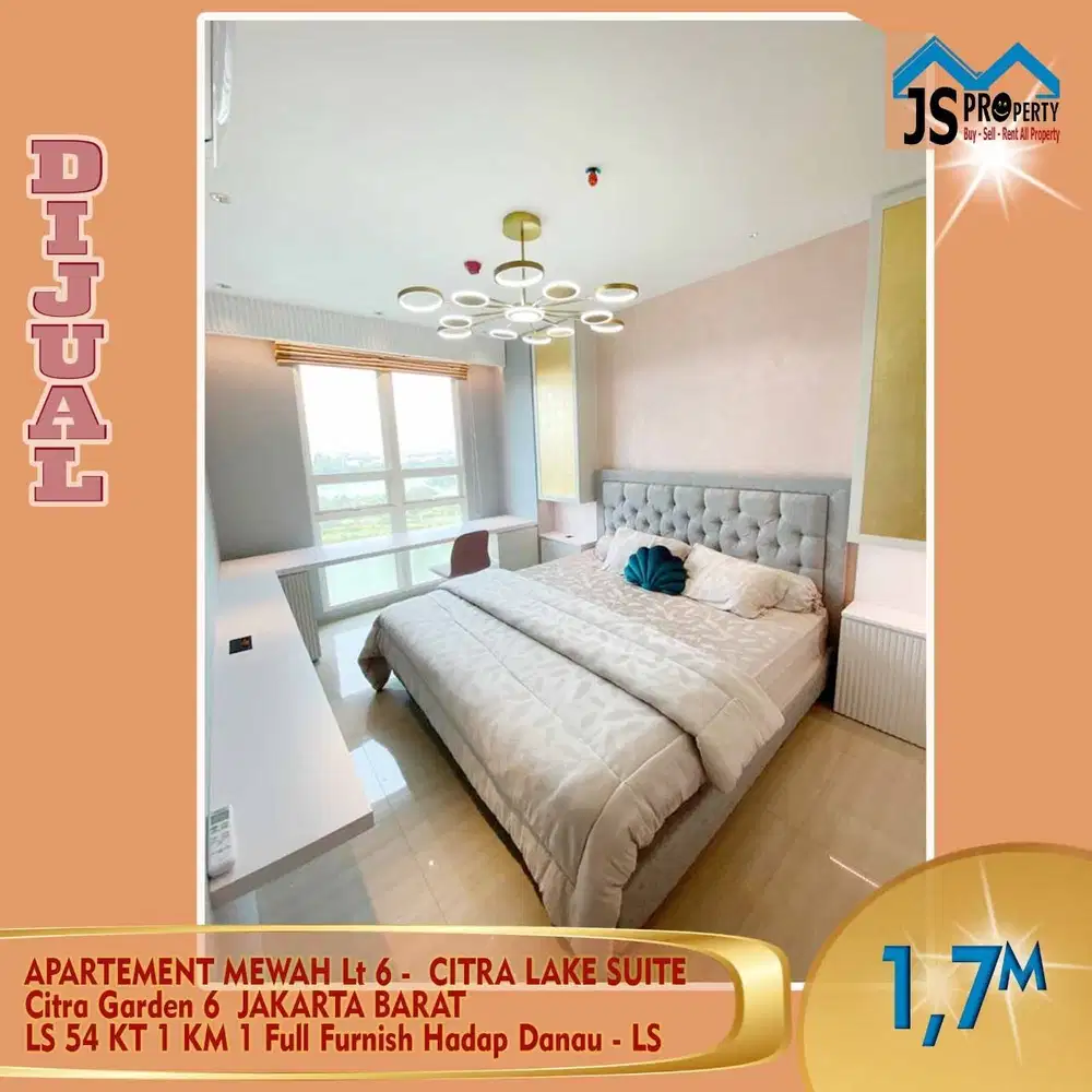 DIJUAL MURAH APARTEMENT 1 BR FULL FURNISH CITRA LAKESUITE JAKARTA