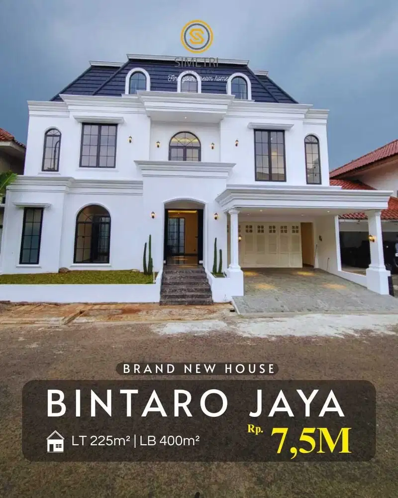Dijual Rumah Brand New Design American Classic Bintaro Jaya Sektor 9