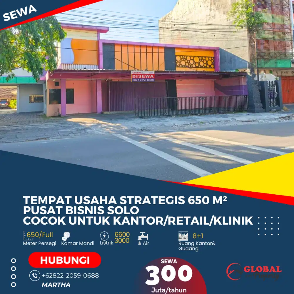 Tempat Usaha Strategis Pusat Bisnis Cocok Untuk Kantor/Retail/Klinik