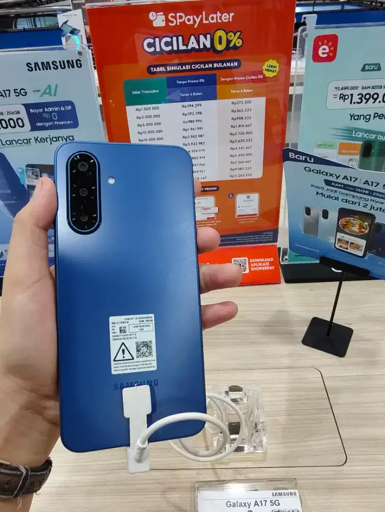 Samsung A17 5G 8/256. Cicilan Ringan tanpa DP syarat KTP saja