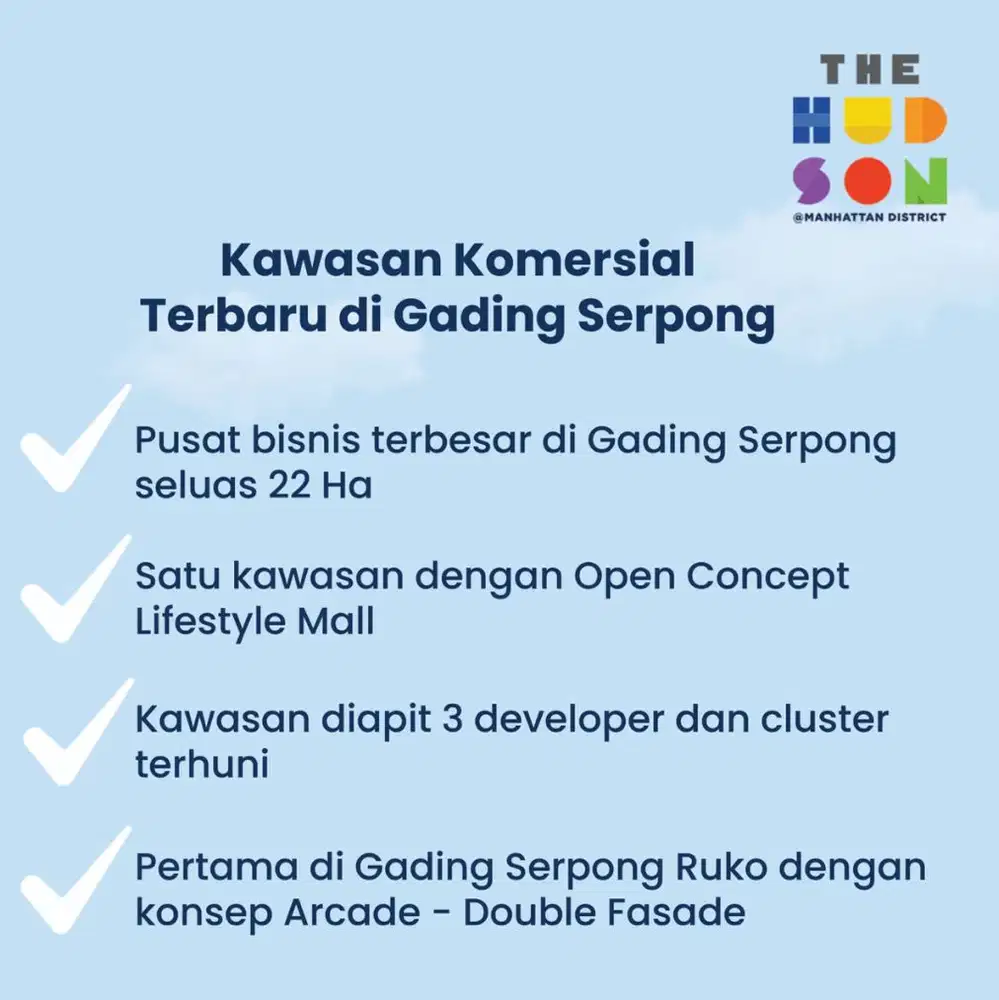 Ruko Hudson Double Alfesco Hadap Jalan Utama dijamin cuan