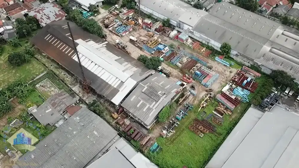 Jual Gudang Ex Poll Alat Berat di Bitung Jaya, Cikupa, Tangerang.