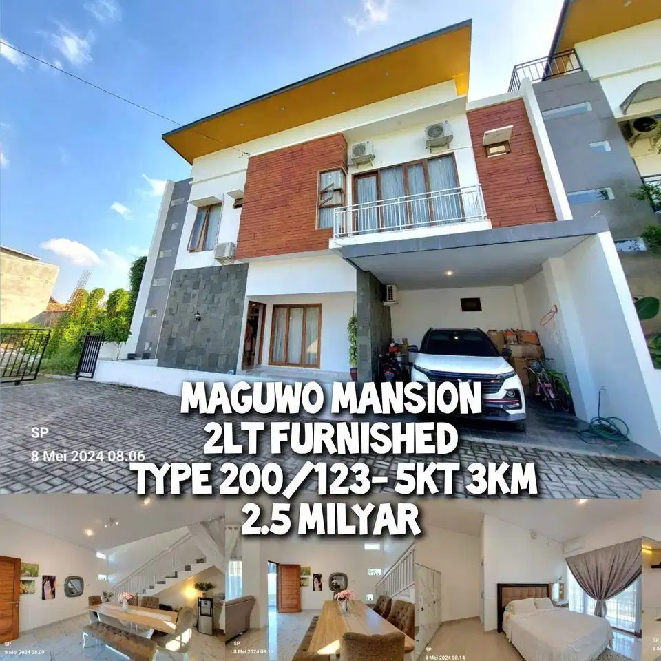 RUMAH MEWAH 2 LANTAI PRIVATE FULL FURNISHED DI MAGUWOHARJO