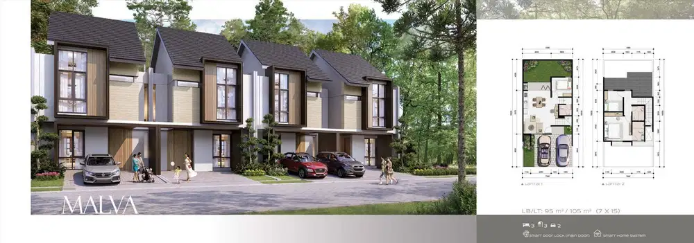 Dijual Rumah 7x15 2 Lantai, Cluster Diandre By Rumah Chinida (Dw)