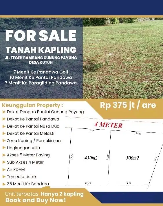 Tanah Kavling Gunung Payung Kutuh