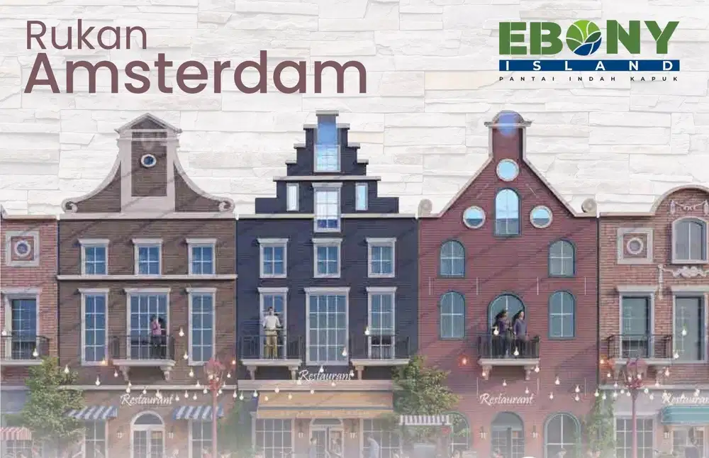 Rukan Amsterdam Golf Island Pantai Indah Kapuk 4,5x15 gandeng 2 unit