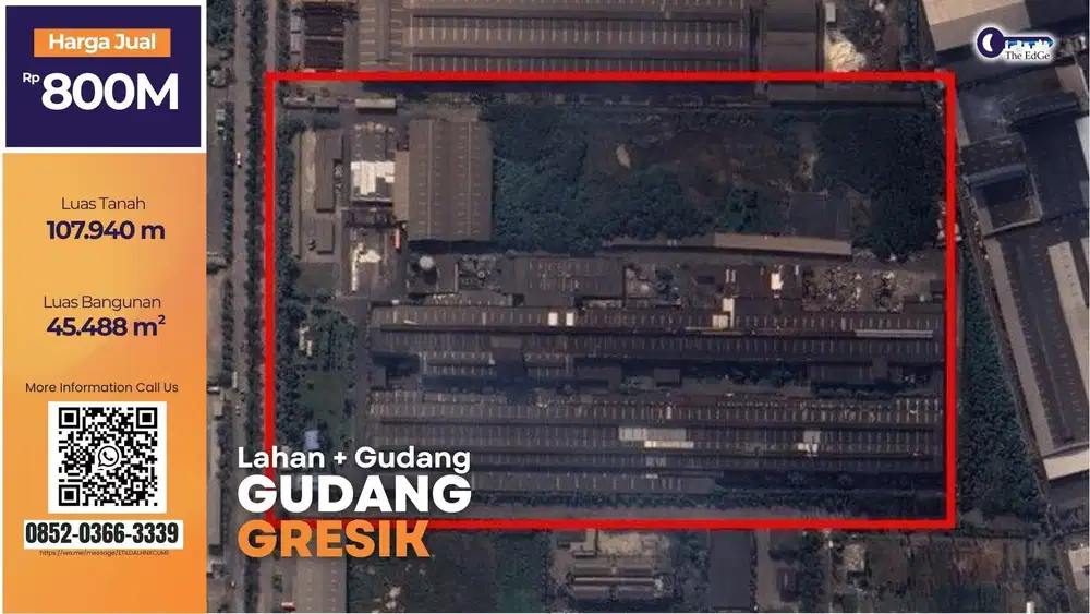 Jual cepat Gudang/Pabrik di Kawasan Industri Gresik