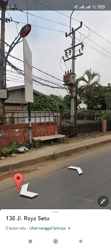 Djual gudang di jln raya setu nempel grand wisata  bekasi