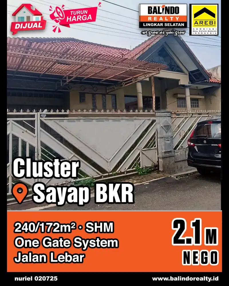 Cluster Sayap BKR Bandung Kota, jalan Lebar, Murah, Jual Cepat