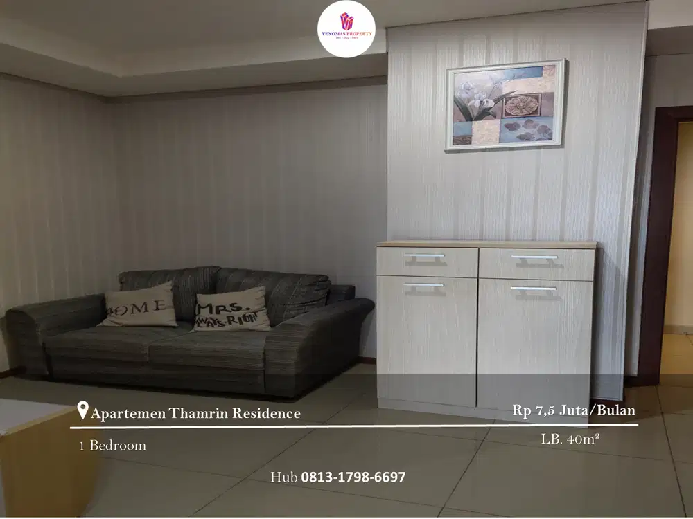 Disewakan Apartement Thamrin Residence 1BR Full Furnished High Floor