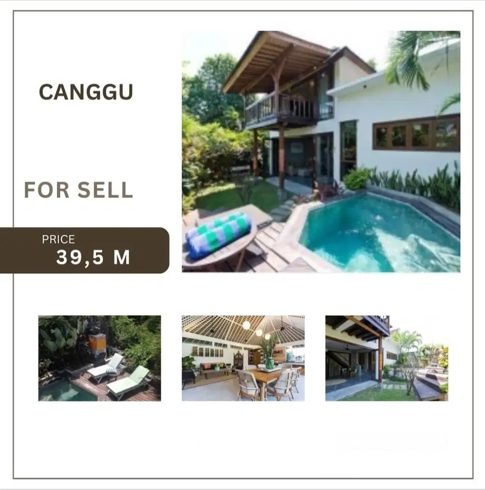 FOR SALE LUXURY VILLA FULLY FURNISHED NEAR NELAYAN & BATU BOLONG BEACH
