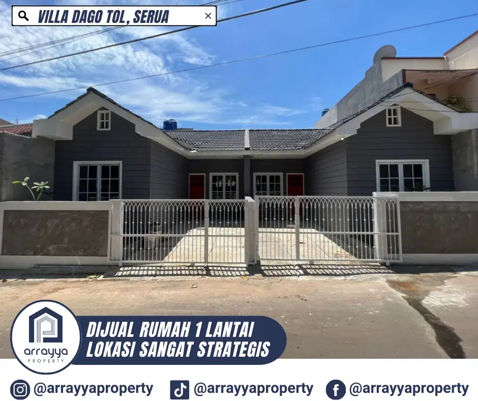 RUMAH BARU UNIK 1 LANTAI DI VILA DAGO TOL .AH738.