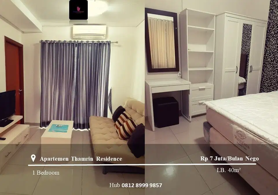 Sewa Apartemen Thamrin Residence High Floor 1BR Full Furnished Tower D