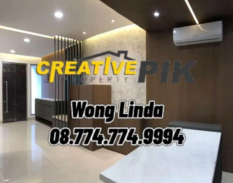 DISEWAKAN RUMAH FURNISH INTERIOR MEVVAH 2 LANTAI DIGOLF ISLAND PIK