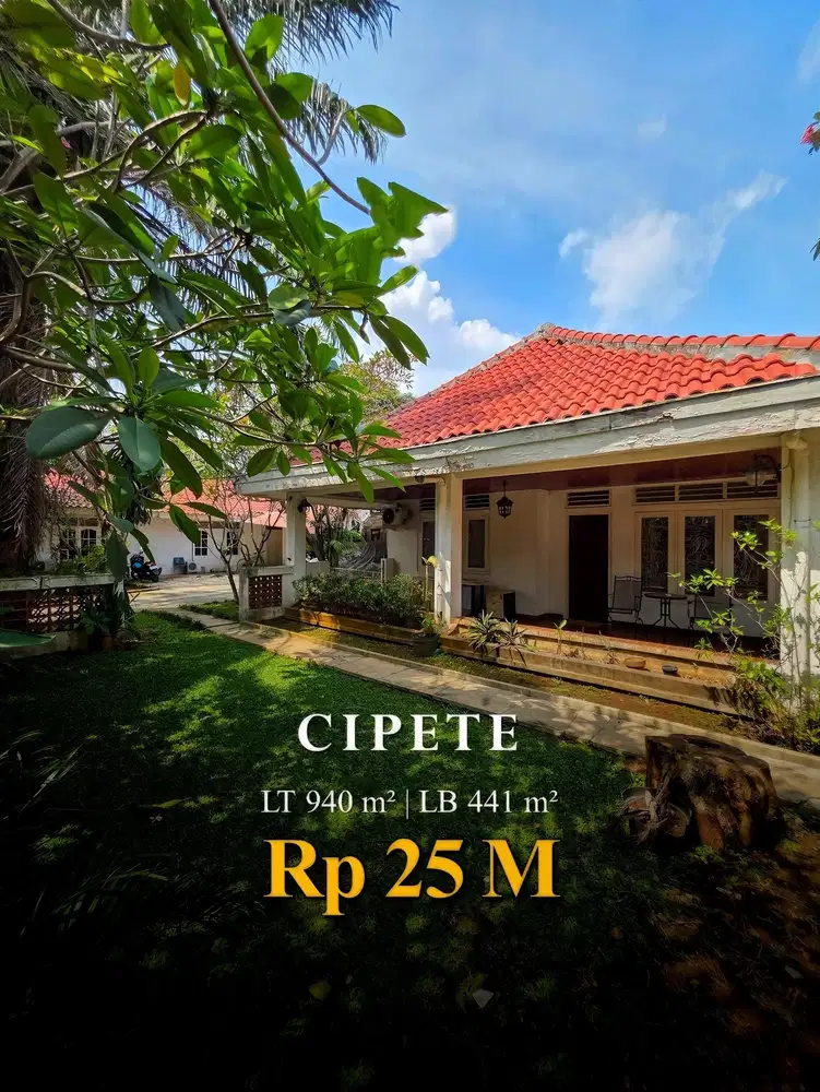 Dijual Rumah Tua Strategis, Hitung Tanah, Investasi Emas Dekat MRT