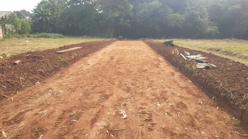 lahan Kavling Masuk area CBD Cibubur, sedang treatment Fasum jalan