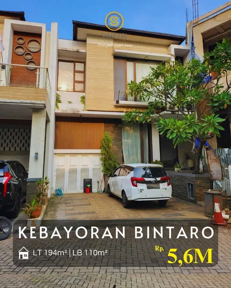 Dijual Rumah Dalam Cluster Premium Kebayoran Bintaro Jaya Tangsel