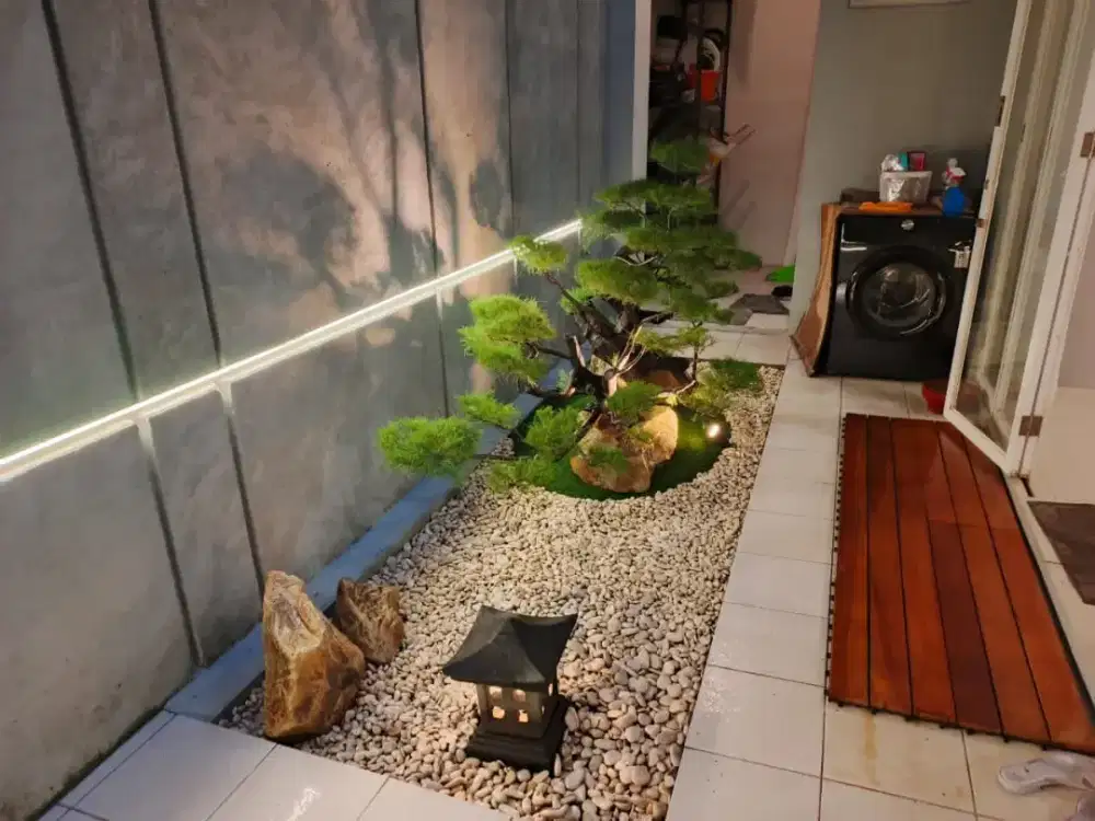 Jasa pembuatan taman rumah - tukang taman kering se-Jabodetabek