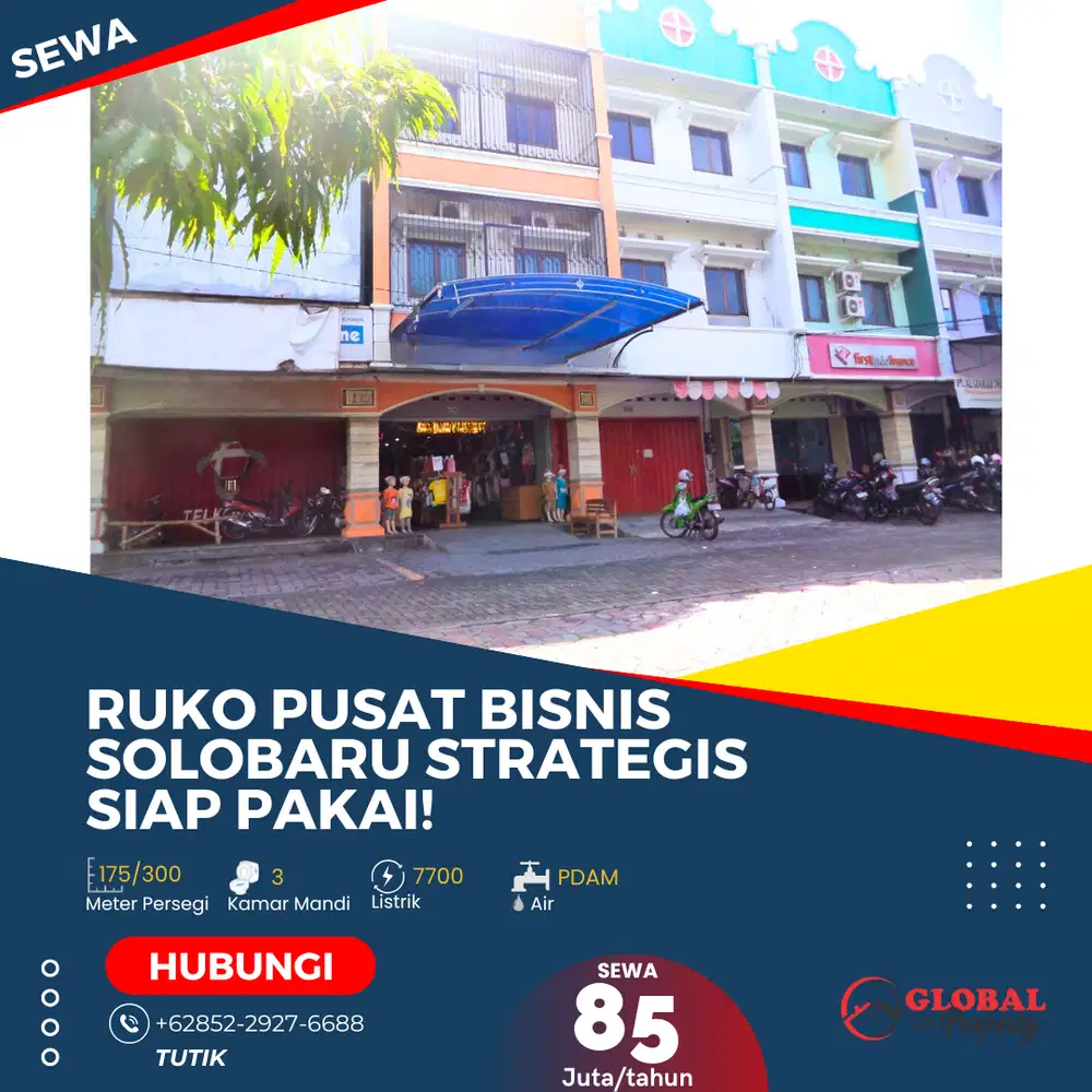 Ruko Pusat Bisnis Solo Baru Strategis Siap Pakai
