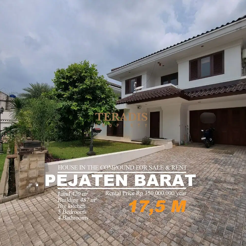 DIJUAL ATAU SEWA RUMAH DI DALAM COMPOUND DI PEJATEN BARAT