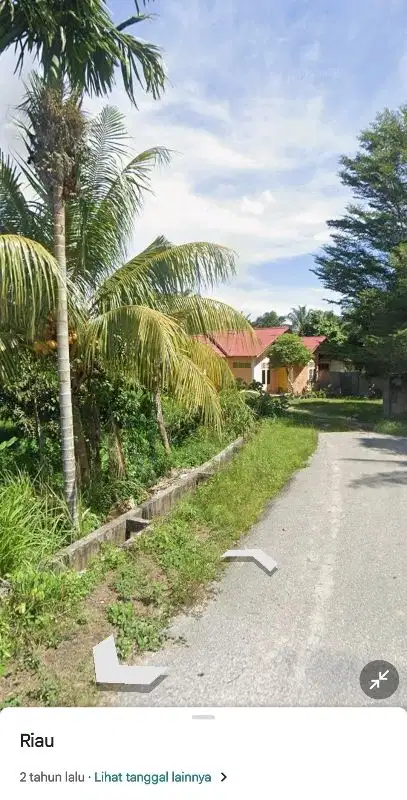 Tanah tepi aspal 1200m2 posisi hook depan samping jalan