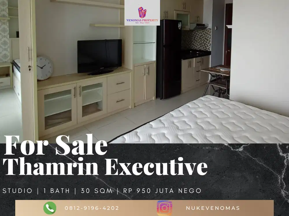 Dijual Apartement Thamrin Executive Type Studio Full Furnish View Pool