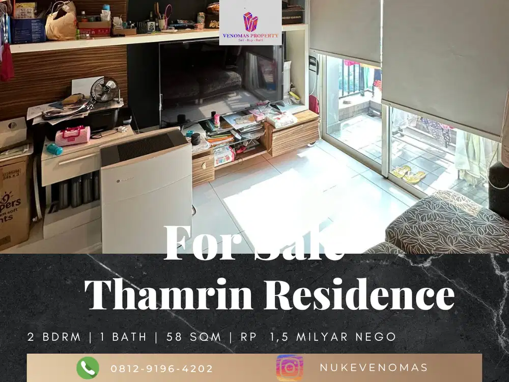 Dijual Apartement Thamrin Residence 2 BR Furnished Bagus
