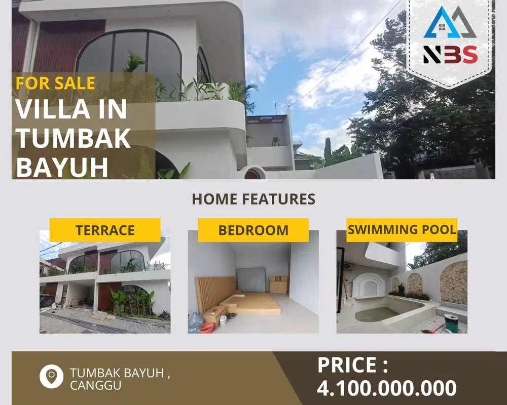 FOR SALE VILLA BRAND NEW LOKASI TUMBAK BAYUH
