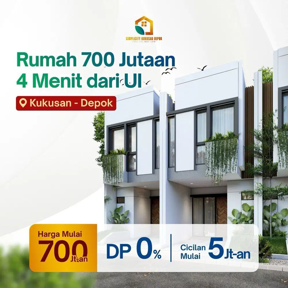 Rumah Syariah Strategis Cuma Semenit Dari Tol Kukusan Depok