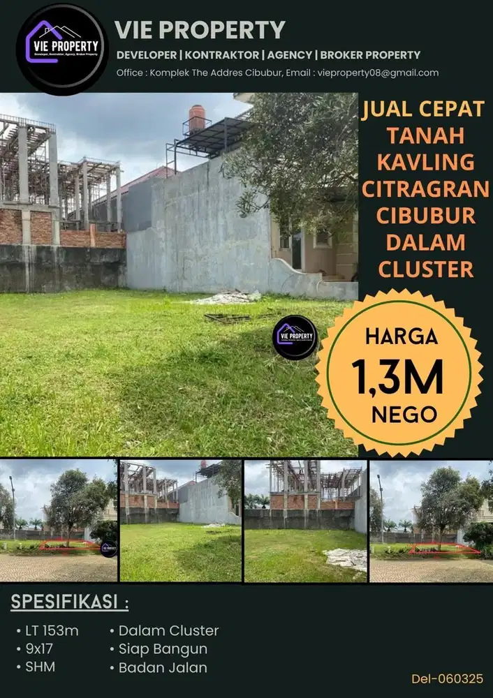 Tanah Kavling dalam cluster citra gran cibubur