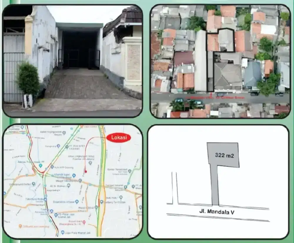 Jual Rumah Ngantong HitungTanah Saja di Mandala Cililitan Besar Jaktim