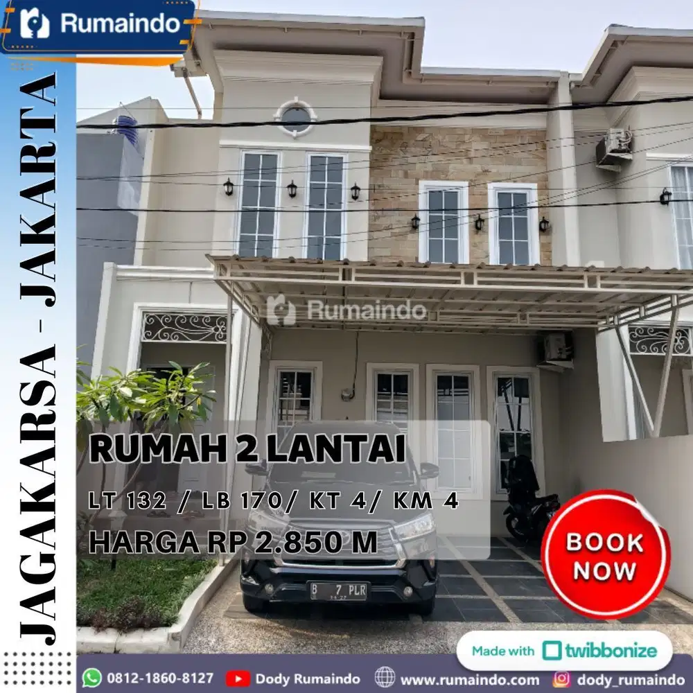 Dijual Rumah Cluster Ada Kolam Renang di Jagakarsa Jakarta Selatan