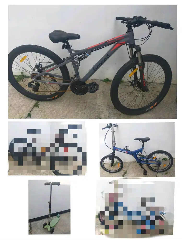 Jual Paket Borongan 2 Sepeda Bekas + 1 Skuter Anak