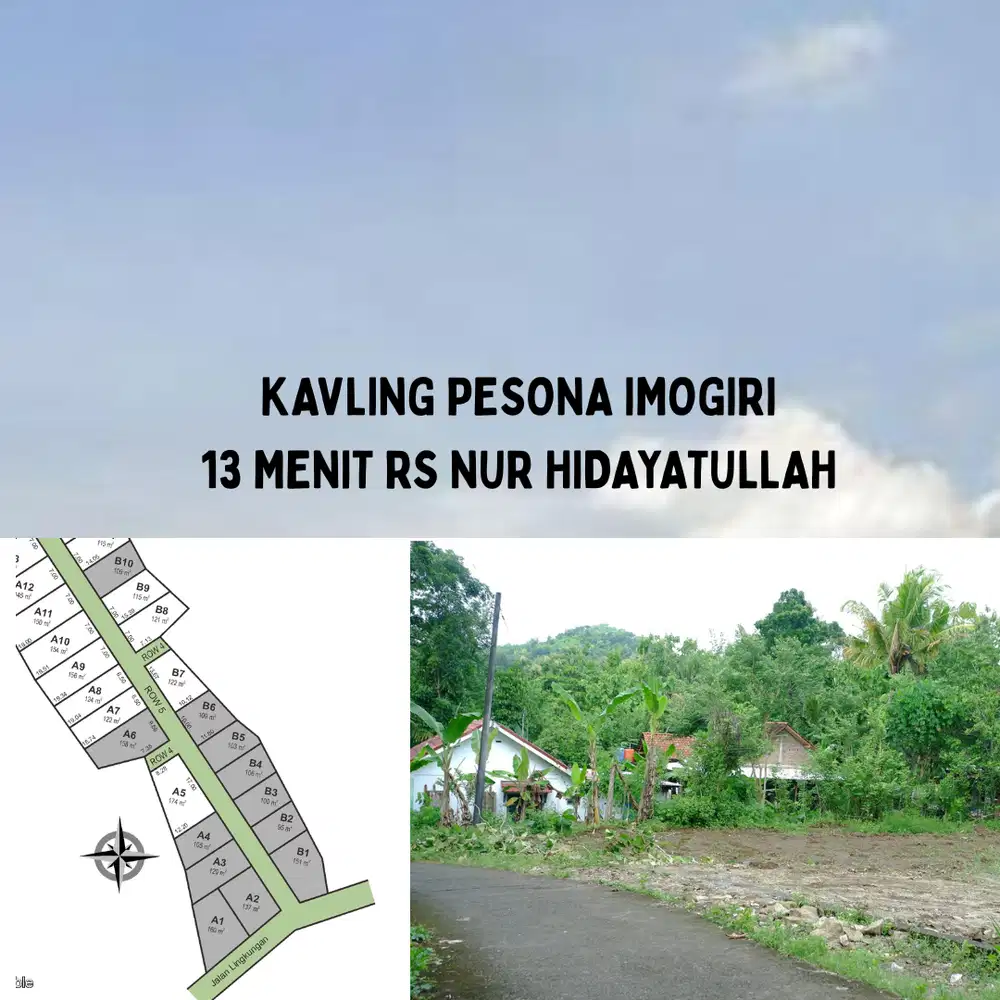 Kavling Strategis Imogiri, SHM, Dekat RS Nur  Hidayatullah